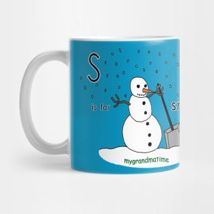 s is for snowman Mug